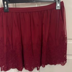 Red Lacy Hollister skirt size M. $7